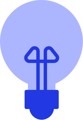 An icon of a lighthbulb.